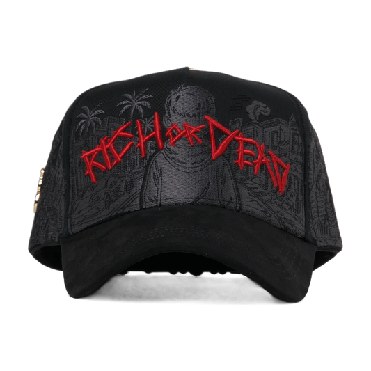 RICH OR DEAD BARBAS X RICO O MUERTO HATS