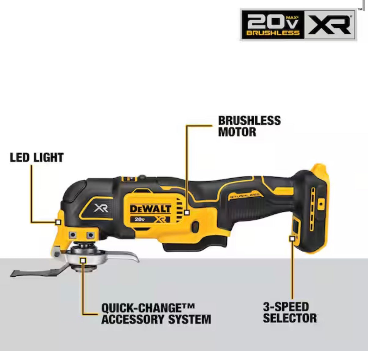 DeWalt 20V XR Brushless Oscillating Multi-Tool